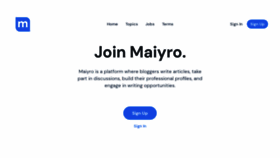 What Maiyro.com website looked like in 2021 (3 years ago)