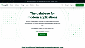 What Mongodb.com website looked like in 2021 (3 years ago)