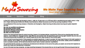 What Maplesourcing.com website looked like in 2021 (3 years ago)