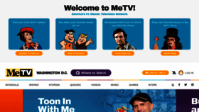 What Metv.com website looked like in 2021 (3 years ago)