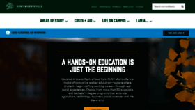 What Morrisville.edu website looked like in 2021 (3 years ago)