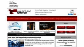 What Manufacturingtomorrow.com website looked like in 2021 (3 years ago)