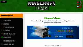 What Minecraft.tools website looked like in 2021 (4 years ago)