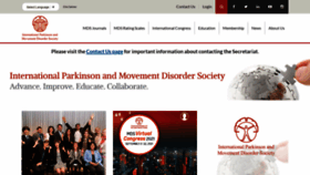 What Movementdisorders.org website looked like in 2021 (3 years ago)