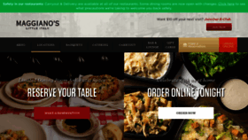 What Maggianos.com website looked like in 2021 (3 years ago)