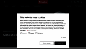 What Miele.co.uk website looked like in 2021 (3 years ago)