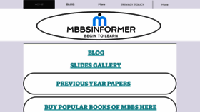 What Mbbsinformer.com website looked like in 2021 (3 years ago)