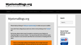 What Myelomablogs.org website looked like in 2021 (3 years ago)