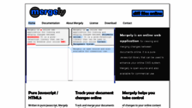 What Mergely.com website looked like in 2021 (3 years ago)