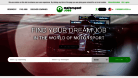 What Motorsportjobs.com website looked like in 2021 (3 years ago)