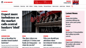 What Moneyweek.com website looked like in 2021 (3 years ago)
