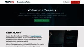 What Mooc.org website looked like in 2021 (3 years ago)