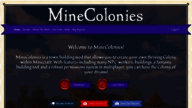What Minecolonies.com website looked like in 2021 (3 years ago)