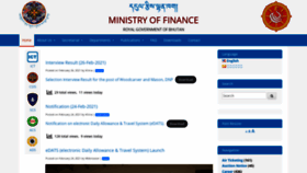 What Mof.gov.bt website looked like in 2021 (3 years ago)