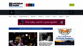 What Michiganradio.org website looked like in 2021 (3 years ago)