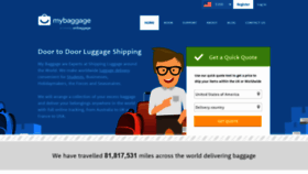 What Mybaggage.com website looked like in 2021 (3 years ago)