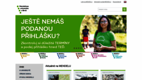 What Mendelu.cz website looked like in 2021 (3 years ago)