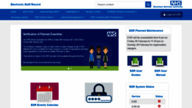 What My.esr.nhs.uk website looked like in 2021 (3 years ago)