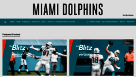 What Miamidolphins.com website looked like in 2021 (3 years ago)