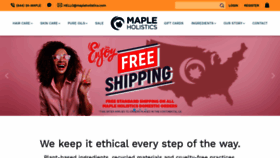 What Mapleholistics.com website looked like in 2021 (3 years ago)