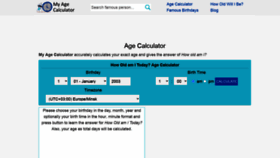 What Myagecalculator.com website looked like in 2021 (3 years ago)