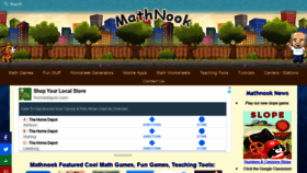 What Mathnook.com website looked like in 2021 (3 years ago)