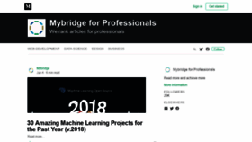 What Mybridge.co website looked like in 2021 (3 years ago)