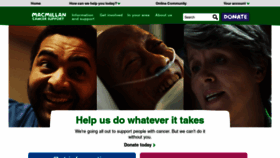 What Macmillan.org.uk website looked like in 2021 (3 years ago)