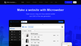 What Microweber.org website looked like in 2021 (3 years ago)