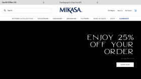 What Mikasa.com website looked like in 2021 (3 years ago)