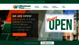 What Minutemanpress.com website looked like in 2021 (3 years ago)