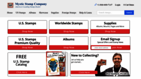 What Mysticstamp.com website looked like in 2021 (3 years ago)
