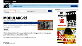 What Modulargrid.net website looked like in 2021 (3 years ago)