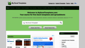 What Myexceltemplates.com website looked like in 2021 (3 years ago)