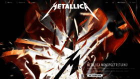 What Metallica.com website looked like in 2021 (3 years ago)
