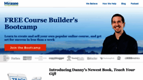 What Mirasee.com website looked like in 2021 (4 years ago)