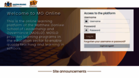 What Mgonline.mgslg.co.za website looked like in 2021 (3 years ago)