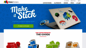 What Makestickers.com website looked like in 2021 (3 years ago)