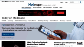 What Medscape.com website looked like in 2021 (3 years ago)