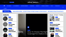 What Mindsetterz.com website looked like in 2021 (4 years ago)