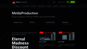 What Meldaproduction.com website looked like in 2021 (3 years ago)