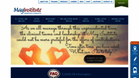 What Mayinstitute.org website looked like in 2021 (4 years ago)