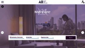 What Mercure.com website looked like in 2021 (3 years ago)