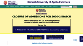What Msruas.ac.in website looked like in 2021 (4 years ago)