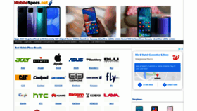 What Mobilespecs.net website looked like in 2021 (3 years ago)