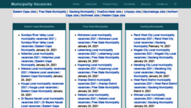 What Municipalityvacancies.co website looked like in 2021 (4 years ago)
