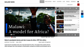 What Malawinews.com website looked like in 2021 (3 years ago)