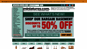 What Miniatures.com website looked like in 2021 (3 years ago)