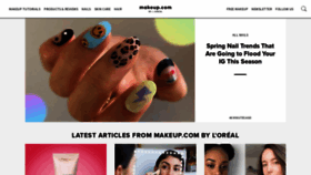 What Makeup.com website looked like in 2021 (3 years ago)