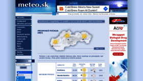 What Meteo.sk website looked like in 2021 (3 years ago)